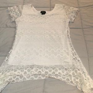 Lace overlay blouse